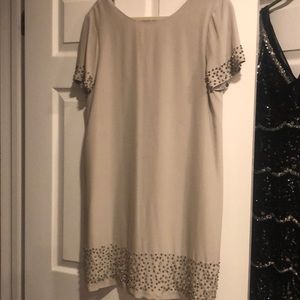 Tan/gray dress. 75.00